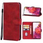 For Samsung Galaxy S20 FE 2022 Leather Phone Case(Red) - 1