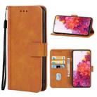 For Samsung Galaxy S20 FE 2022 Leather Phone Case(Brown) - 1