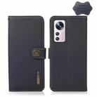 For Xiaomi 12 Lite KHAZNEH Custer Genuine Leather RFID Phone Case(Blue) - 1