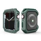 Carbon Fiber Contrast Color Protective Case For Apple Watch Series 9 / 8 / 7 41mm(Green) - 1