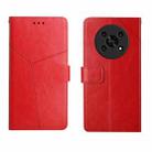 For Honor Magic4 Lite 5G Y Stitching Horizontal Flip Leather Phone Case(Red) - 1