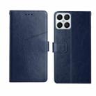 For Honor X8 Y Stitching Horizontal Flip Leather Phone Case(Blue) - 1