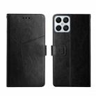 For Honor X8 Y Stitching Horizontal Flip Leather Phone Case(Black) - 1