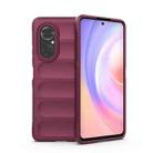 For Huawei Nova 9 SE/Honor 50 SE Magic Shield TPU + Flannel Phone Case(Wine Red) - 1