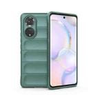 For Huawei Nova 9/Honor 50 Magic Shield TPU + Flannel Phone Case(Dark Green) - 1