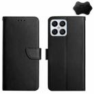 For Honor X8 Genuine Leather Fingerprint-proof Horizontal Flip Phone Case(Black) - 1