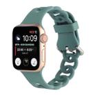 Hollow Silicone Watch Band For Apple Watch Ultra 49mm / Series 8&7 45mm / SE 2&6&SE&5&4 44mm / 3&2&1 42mm(Green) - 1