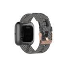 For FITBIT Versa Canvas Watch Band(Black White Stripes) - 1