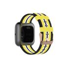 For FITBIT Versa Canvas Watch Band(Black Yellow) - 1