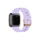 For FITBIT Versa Canvas Watch Band(Light Purple) - 1