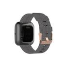 For FITBIT Versa Canvas Watch Band(Dark Gray) - 1