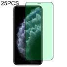 For iPhone 11 Pro / XS / X 25pcs Green Light Eye Protection Tempered Glass Film - 1