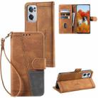 For OnePlus Nord CE 2 5G Splicing Leather Phone Case(Brown) - 1