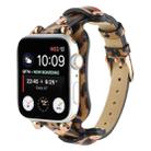 Bracelet Genuine Leather Watch Band For Apple Watch Series 8&7 41mm / SE 2&6&SE&5&4 40mm / 3&2&1 38mm(Leopard Print) - 1