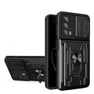 For Motorola Edge 20 Pro Sliding Camshield TPU+PC Phone Case with Card Slot(Black) - 1