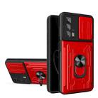 For Motorola Edge 20 Pro Sliding Camshield TPU+PC Phone Case with Card Slot(Red) - 1