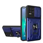 For Motorola Moto G100 Sliding Camshield TPU+PC Phone Case with Card Slot(Sapphire Blue) - 1