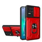 For Motorola Moto G100 Sliding Camshield TPU+PC Phone Case with Card Slot(Red) - 1