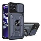 For OPPO Realme 8i Sliding Camshield TPU+PC Phone Case with Card Slot(Grey) - 1