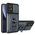 For Xiaomi 12 Pro Sliding Camshield TPU+PC Phone Case with Card Slot(Grey) - 1