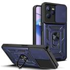 For OPPO Realme C35 Sliding Camera Cover Design TPU+PC Phone Case(Blue) - 1