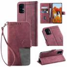 For OPPO A93 5G Splicing Leather Phone Case(Red) - 1