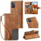 For OPPO Reno6 Splicing Leather Phone Case(Brown) - 1