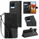 For OPPO Realme 8 Pro Splicing Leather Phone Case(Black) - 1