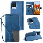 For OPPO Realme 8 Pro Splicing Leather Phone Case(Blue) - 1