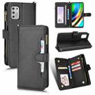 For Motorola Moto G Stylus 5G 2021 Litchi Texture Zipper Leather Phone Case(Black) - 1