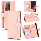 For Samsung Galaxy Note20 Ultra Litchi Texture Zipper Leather Phone Case(Pink) - 1