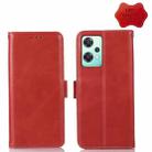 For OnePlus Nord CE 2 Lite 5G Crazy Horse Top Layer Cowhide Leather Phone Case(Red) - 1