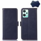 For OnePlus Nord CE 2 Lite 5G Crazy Horse Top Layer Cowhide Leather Phone Case(Blue) - 1