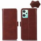 For OnePlus Nord CE 2 Lite 5G Crazy Horse Top Layer Cowhide Leather Phone Case(Brown) - 1