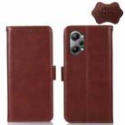 For OPPO K10 Pro 5G Crazy Horse Top Layer Cowhide Leather Phone Case(Brown) - 1