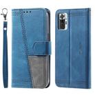 For Xiaomi Redmi Note 10 Pro 4G Splicing Leather Phone Case(Blue) - 2