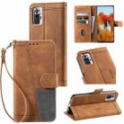 For Xiaomi Redmi Note 10 Pro 4G Splicing Leather Phone Case(Brown) - 1