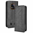 For Oukitel WP18 Magnetic Buckle Retro Texture Leather Phone Case(Black) - 1