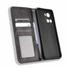 For OnePlus Ace 5G / 10R Magnetic Buckle Retro Texture Leather Phone Case(Black) - 4