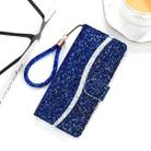 For Samsung Galaxy A13 4G Glitter Powder Filp Leather Phone Case(Blue) - 1