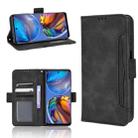 For Motorola Moto E32 4G Skin Feel Calf Texture Card Slots Leather Phone Case(Black) - 1