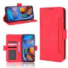 For Motorola Moto E32 4G Skin Feel Calf Texture Card Slots Leather Phone Case(Red) - 1