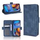 For Motorola Moto E32 4G Skin Feel Calf Texture Card Slots Leather Phone Case(Blue) - 1