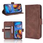 For Motorola Moto E32 4G Skin Feel Calf Texture Card Slots Leather Phone Case(Brown) - 1