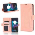 For Motorola Edge 30 Skin Feel Calf Texture Card Slots Leather Phone Case(Pink) - 1