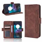 For Motorola Edge 30 Skin Feel Calf Texture Card Slots Leather Phone Case(Brown) - 1