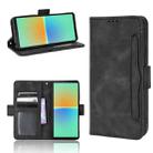 For Sony Xperia 10 IV Skin Feel Calf Texture Card Slots Leather Phone Case(Black) - 1