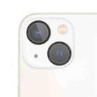 For iPhone 13 Glitter Ring Tempered Glass Camera Lens Film(Black) - 1
