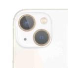 For iPhone 13 Glitter Ring Tempered Glass Camera Lens Film(Gold) - 1