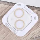 For iPhone 13 Glitter Ring Tempered Glass Camera Lens Film(Gold) - 4